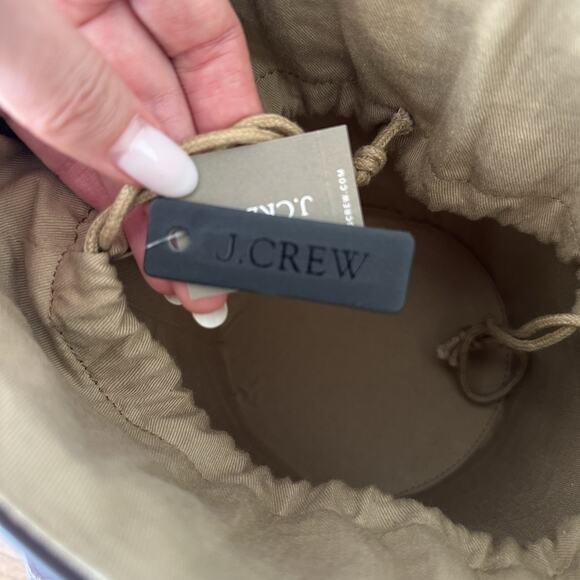 J Crew Sedona Basket Leather Netting Burgundy Handbag NWT - Picture 8 of 13